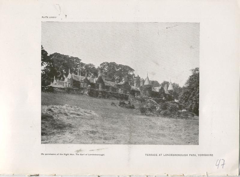 Jardines ingleses lamina 47: Terrace at Londesborough Park, Yorkshire
