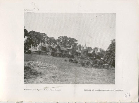 Jardines ingleses lamina 47: Terrace at Londesborough Park, Yorkshire