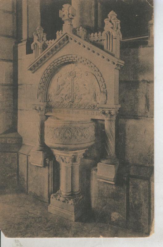 Postal 010828: Pila de agua bendita en la catedral de la almudena en madrid