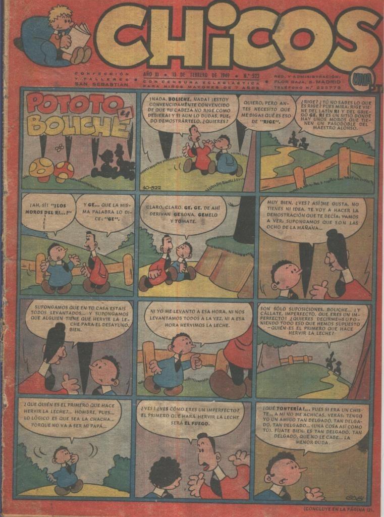 Chicos de Consuelo Gil numero 523 (procede de tomo desencuadernado)