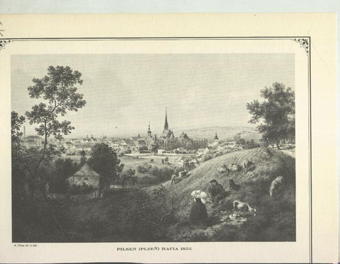 Lamina 75: Pilsen (Plzeñ) hacia 1855