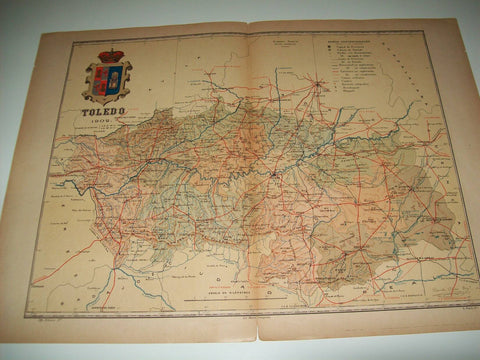 Mapa de la provincia de Toledo. 1902. Firmado por Benito Chias