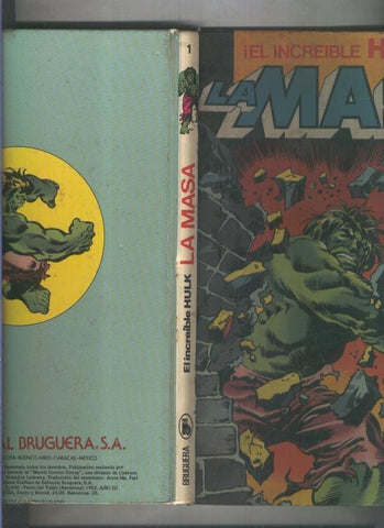 El Increible Hulk: La Masa (numerado 1 en interior cubierta)