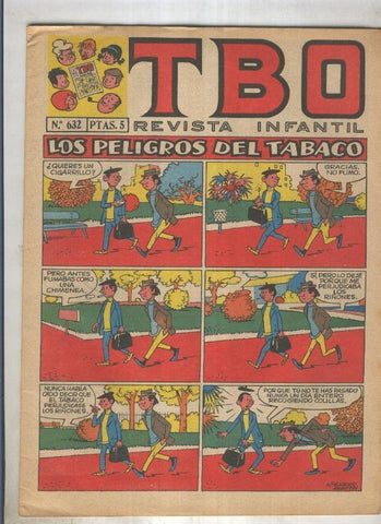 TBO numero 632: Los peligros del tabaco (Salvador Mestre), (numerado 5 en trasera)