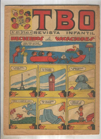 TBO numero 571: Recuerdos de vacaciones (Moreno), (numerado 2 en trasera)