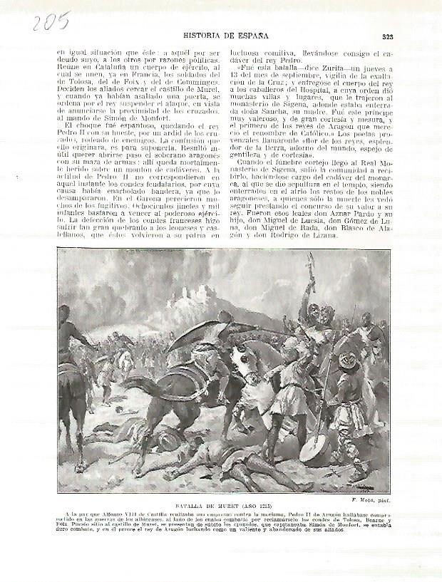 LAMINA 4718: Batalla de Muret (año 1213)
