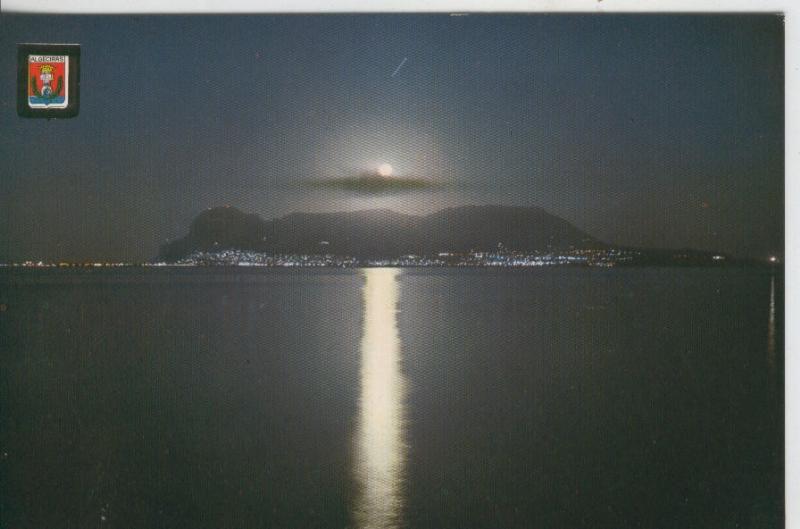 Postal 008207: Vista nocturna del Peñon de Gibraltar