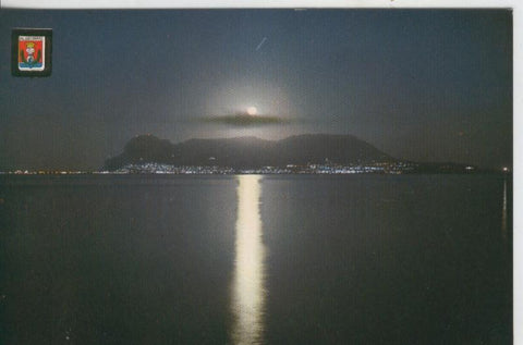 Postal 008207: Vista nocturna del Peñon de Gibraltar