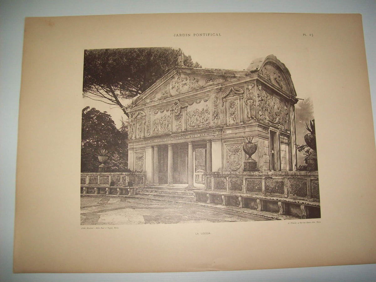 Lamina 1135: JARDIN PONTIFICAL DU VATICAN. LA LOGGIA