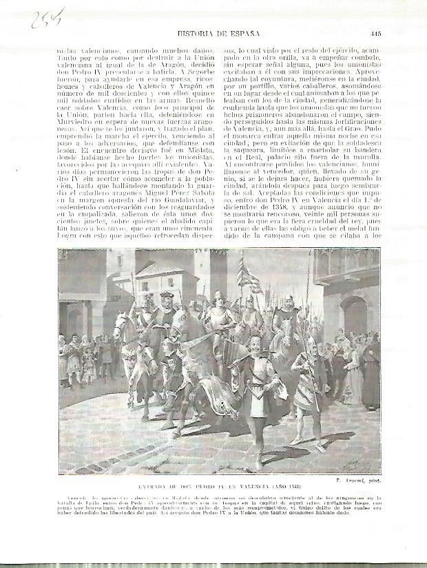 LAMINA 4768: Entrada de Pedro IV en Valencia (año 1348)