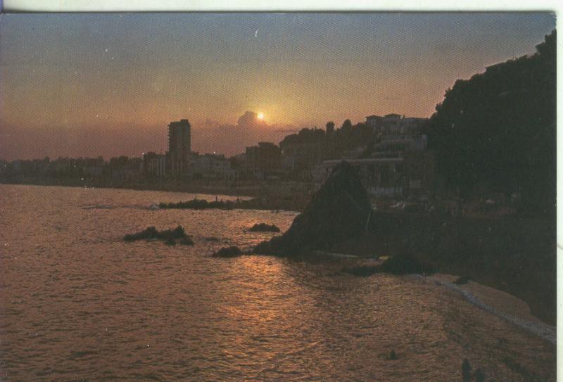 Postal 5182 : Atardecer en lloret de mar
