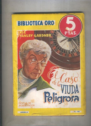 Biblioteca Oro de 5 pts numero 189: El caso de la viuda peligrosa (Perry Mason)