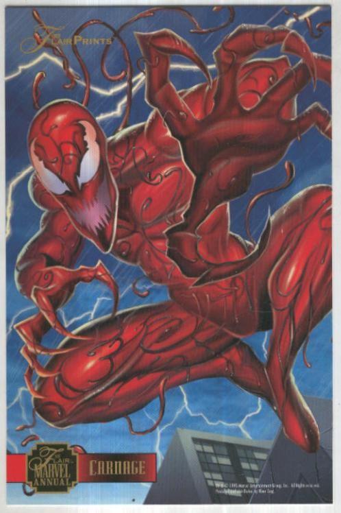 FLAIR MARVEL ANUAL PRINTS 1995: CARNAGE (Fleer Corporation 1995)