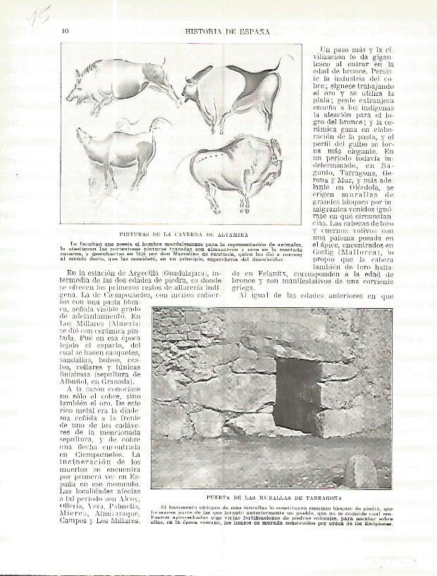 LAMINA 4608: Pinturas de Altamira y Muralla de Tarragona