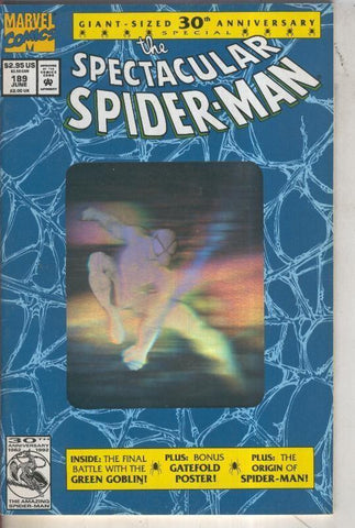 The Spectacular Spider-Man volumen 1 numero 189 (1992)  (holograma en cubierta)
