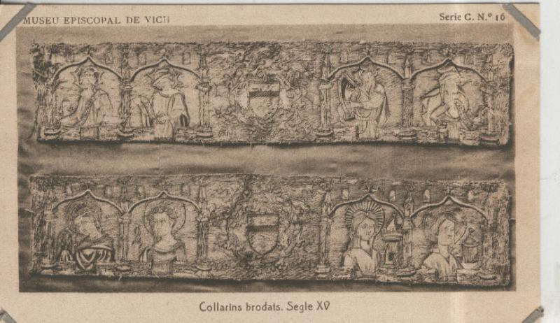 Postal 010237: Vich: museo episcopal: Collarins brodats