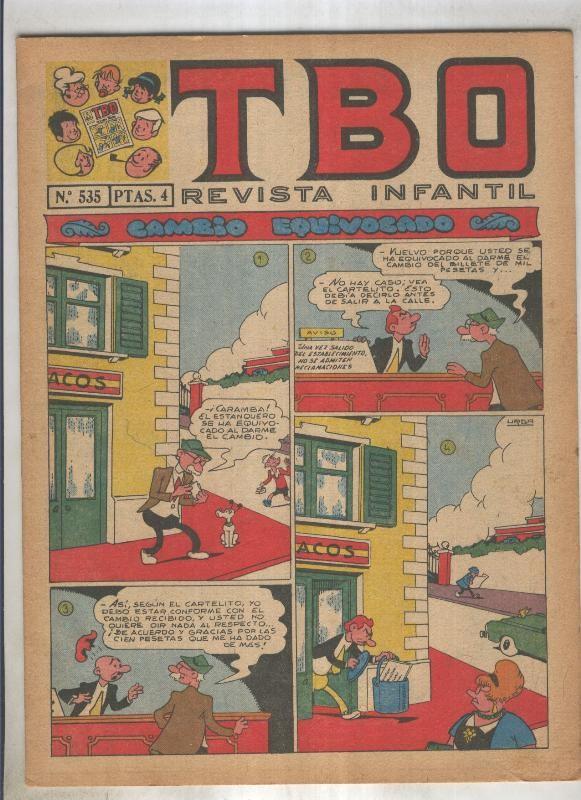 TBO numero 535: Cambio equivocado (Urda), (numerado 2 en trasera)