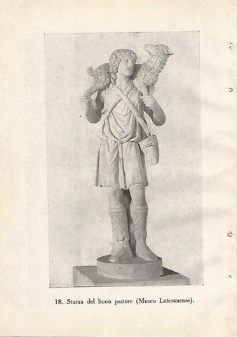 Lamina 454: CATACUMBAS DE ROMA. Estatua del Buen pastor