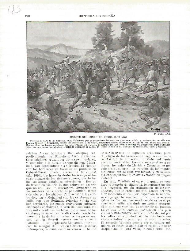 LAMINA 4686: Muerte del Conde de Urgell (año 1010)