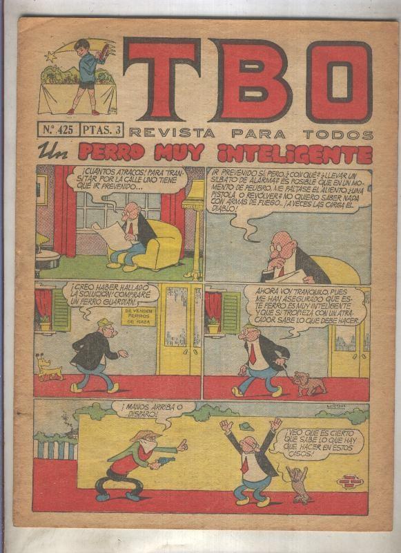 TBO numero 425: Un perro muy inteligente (Urda), (numerado 3 en trasera)