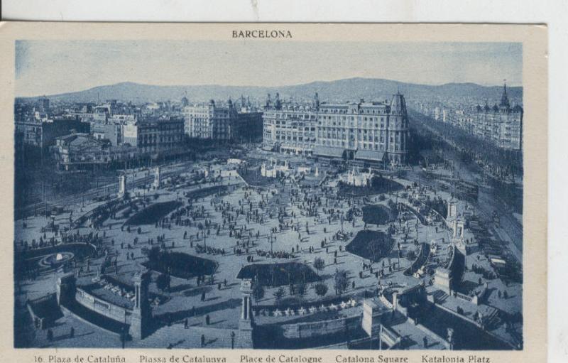 Postal 008637: Plaza Cataluña de Barcelona
