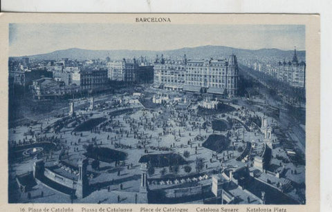 Postal 008637: Plaza Cataluña de Barcelona