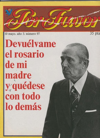 Por Favor numero 097, 10 mayo 1976: Devuelvame el rosario de mi madre