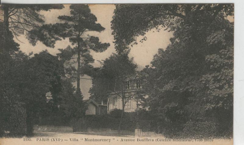Postal 008862: Paris, villa Montmorency, Avenue Boufflers