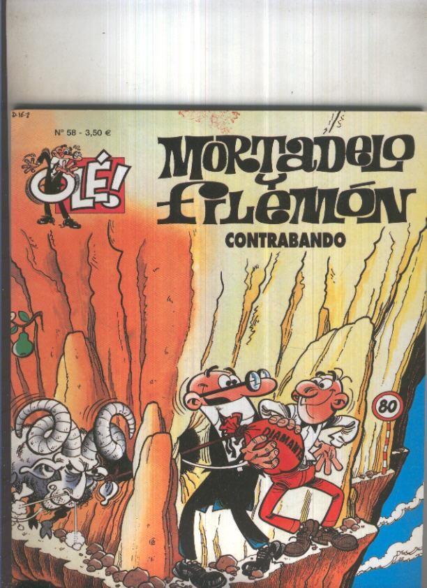 Ole numero 058: Mortadelo y Filemon: Contrabando (numerado 4 en trasera)