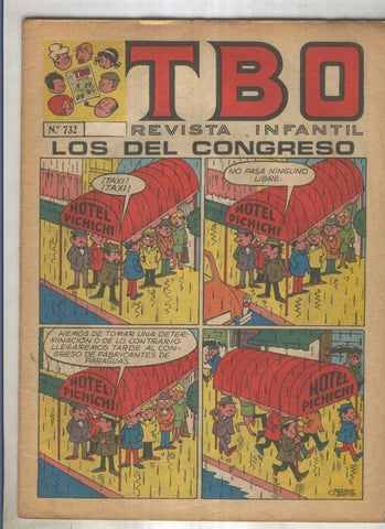 TBO numero 732: Los del congreso (Salvador Mestre), (numerado 1 en trasera)