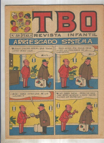 TBO numero 539: Arriesgado sistema (Roldan), (numerado 3 en trasera)