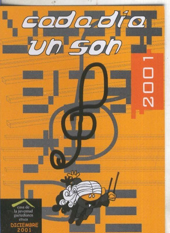 Postal 5876: Publicitaria programacion diciembre 2001, casa juventud pamplona