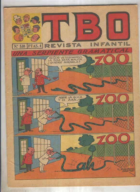 TBO numero 538: Una serpiente gramatical (Salvador Mestre), (numerado 1 en trasera)