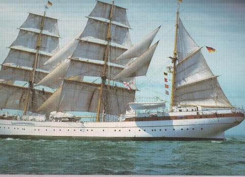 Lamina de barco medida 39,5 x 32,5 cm: Gorch Fock, West Germany