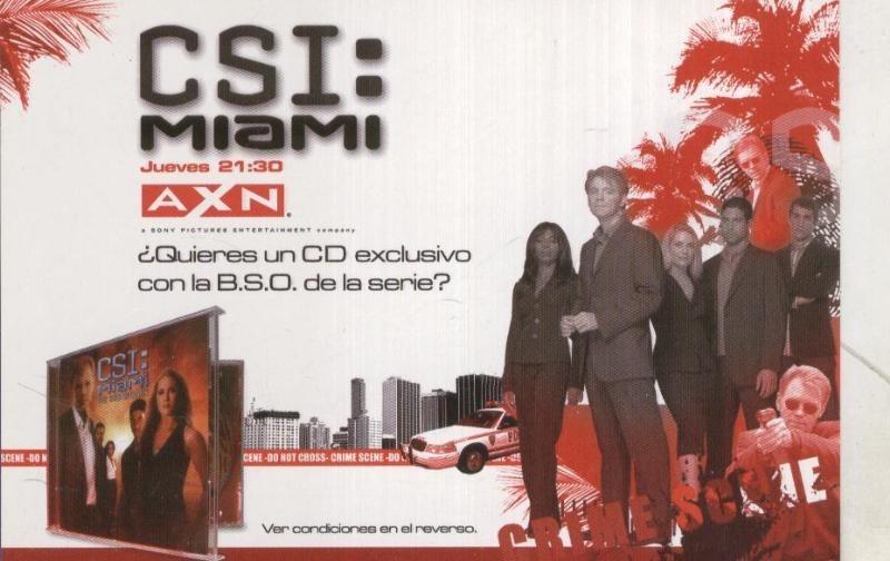 Postal 4297: Publicitaria serie TV: CSI Miami