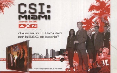 Postal 4297: Publicitaria serie TV: CSI Miami