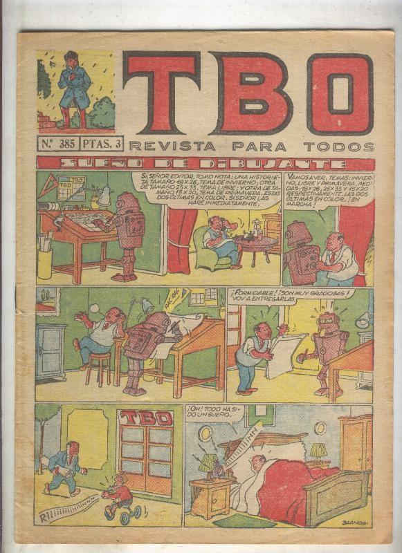 TBO numero 385: Sueño de dibujante (Blanco), (numerado 1 en trasera)