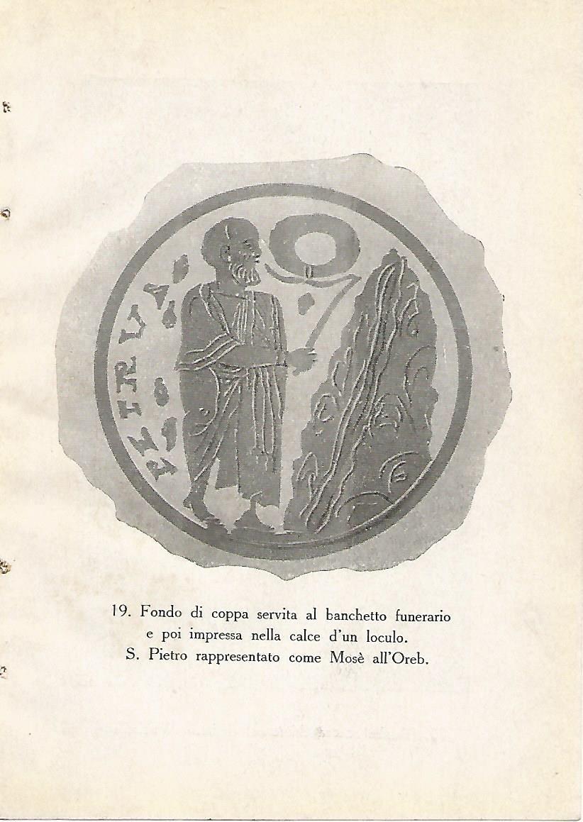 Lamina 453: CATACUMBAS DE ROMA. Fondo de copa para el banquete funerario