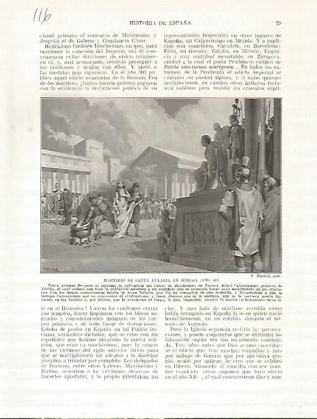 LAMINA 4629: Martirio de Santa Eulalia en Merida
