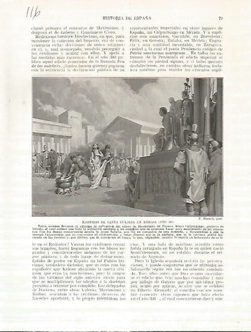 LAMINA 4629: Martirio de Santa Eulalia en Merida