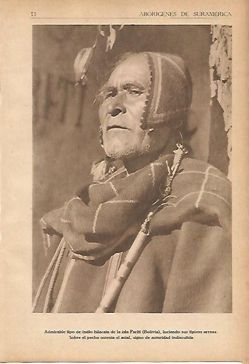 LAMINA 5377: Indio hilacata de la isla Pariti en Bolivia