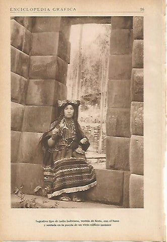 LAMINA 5379: Mujer de Bolivia