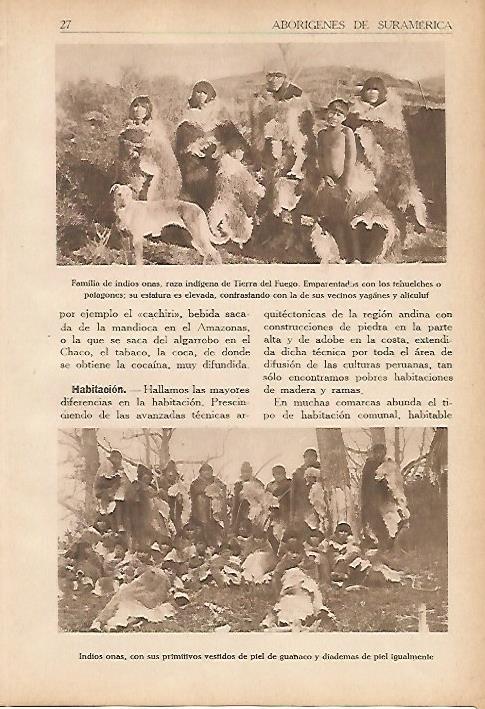 LAMINA 5385: Familia ona de la Tierra de Fuego