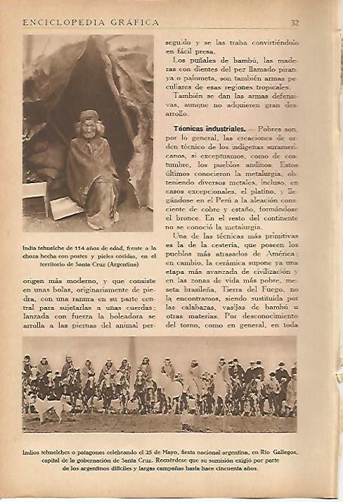 LAMINA 5387: India tehuelche en Argentina