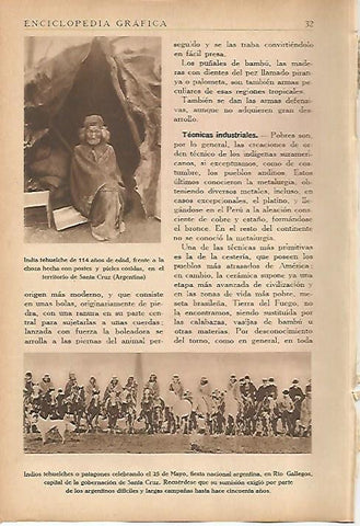 LAMINA 5387: India tehuelche en Argentina