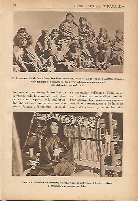 LAMINA 5391: Indios tehuelches o patagones de Argentina