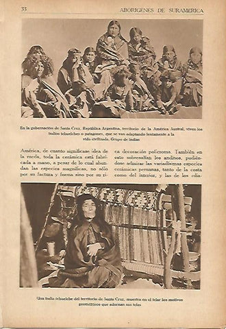 LAMINA 5391: Indios tehuelches o patagones de Argentina