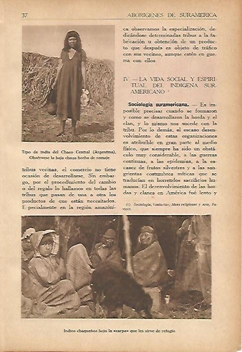 LAMINA 5394: Habitantes del Chaco central en Argentina