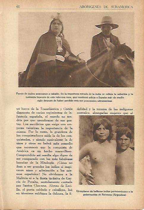 LAMINA 5403: Araucanos a caballo