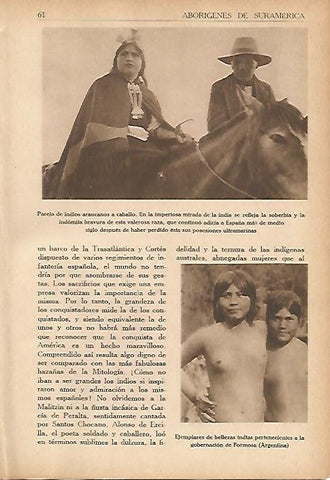 LAMINA 5403: Araucanos a caballo